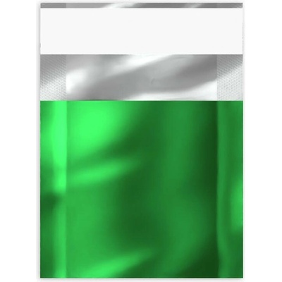 Lesklé metalické fóliové obálky - 45 x 40 mm - Zelená