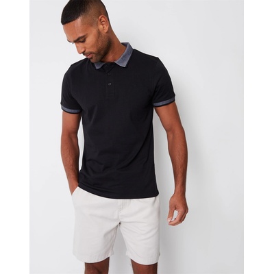 Threadbare Блуза с яка Threadbare Men's TB Shandy Short-Sleeve Polo Shirt - Black