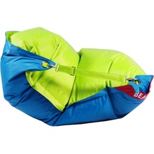 BeanBag Duo s popruhy 189 x 140 cm limet / turqoise