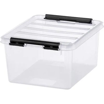 SMARTSTORE Пластмасова кутия за съхранение, 2 литра, с черни дръжки, SMARTSTORE "Classic 2", прозрачна 3521070 (3521070)