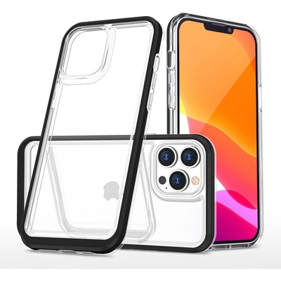HQWear Кейс HQWear Clear 3in1 за iPhone 14 Pro, с черна рамка, прозрачен (9145576266021)