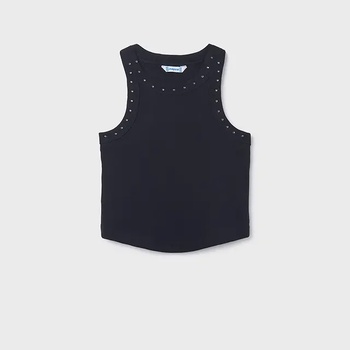 MAYORAL Потник рипс черен за момиче с капси Mayoral