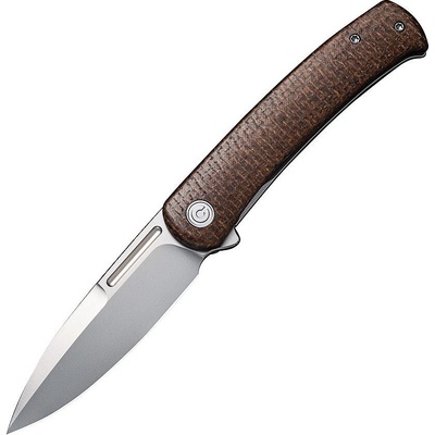 CIVIVI Cetos Brown-Gray Micarta/Silver Bead Blasted C21025B-1