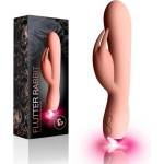  Мултифункционален вибратор, трептящо зайче, 18см. - Flutter Rabbit Pink (ROCKS00353)
