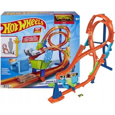 Hot Wheels Vertikální dráha Osmička Auto HMB15