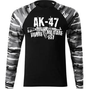 DRAGOWA FIT-T Тениска с дълъг ръкав Seneca AK-47, градски камуфлаж, 160 г/м2 (11647)