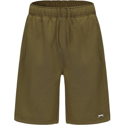 Slazenger Мъжки поларени къси панталони Slazenger Fleece Shorts Mens - Khaki