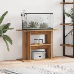 vidaXL Стойка за аквариум, дъб, 80x35x60 см, инженерно дърво (857273)