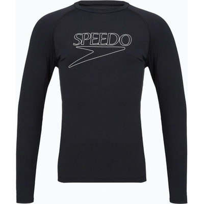 Pánske Speedo Endurance+ Logo Rash Guard LS anthracite