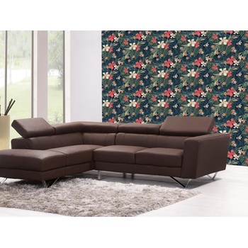 DIMEX ART s. r. o Луксозна флизелинова тапета цветен хибискус с листа