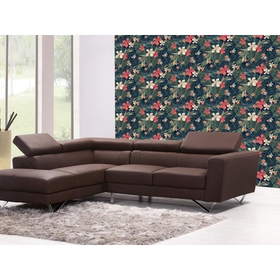 DIMEX ART Луксозна флизелинова тапета цветен хибискус с листа