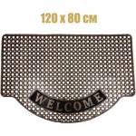  120 x 80 см голяма гумена изтривалка със златисто покритие и надпис WELCOME