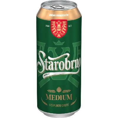 Starobrno Medium 11° 24 x 0,5 l (plech)