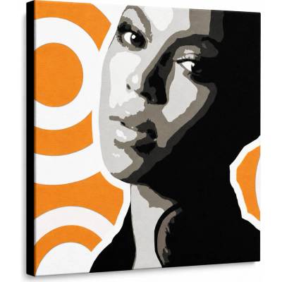 Ručne maľovaný POP Art obraz BEYONCÉ - 100x100 cm