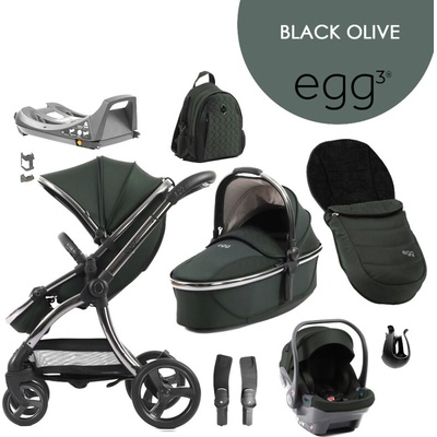 BabyStyle kombinovaný Egg3 set 8 v 1 Black Olive 2025