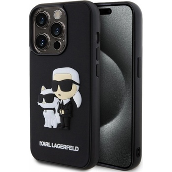 Karl Lagerfeld 3D Rubber Karl and Choupette iPhone 13 Pro černé
