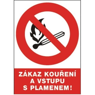 ČERVA Tabulka bezpečnostní - Zákaz kouření a vstupu s plamenem 9903000999999
