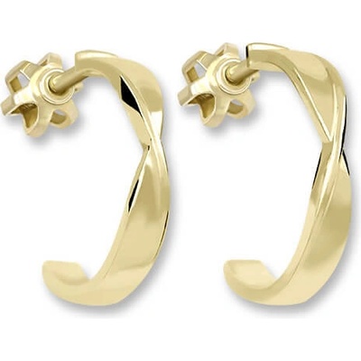 Soliter Módne polkruhové náušnice zo žltého zlata 231 001 00649