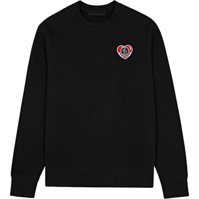 MONCLER Heart Logo Black mikina Černá