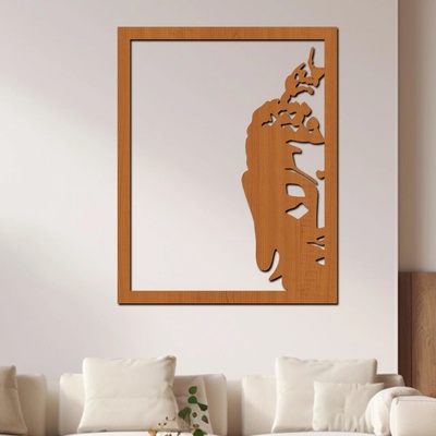 dřevo života Dřevěná dekorace BUDHA BALI Rozměry (cm): 48x60, Zvolte barvu dekoru: Třešeň
