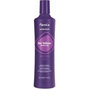 Fanola Wonder No Yellow Extra Care Shampoo - Šampon na šedivé a odbarvené vlasy 350 ml