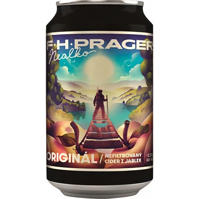 F.H. Prager Nealko Cider Original z jablek 0,33 l (plech) – Sleviste.cz