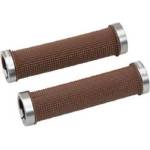 Tioga Ръкохватки Tioga Slim Grip lock on- тъмно кафяви