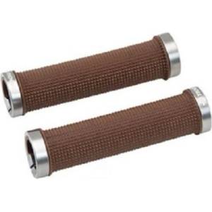 Tioga Ръкохватки Tioga Slim Grip lock on- тъмно кафяви