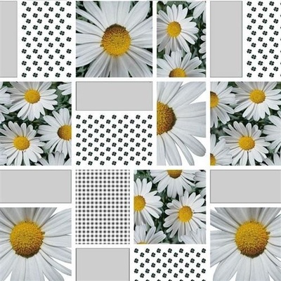 Ubrus PVC 3581052, metráž, 20 m x 140 cm, kopretiny s čtyřlístky, IMPOL TRADE