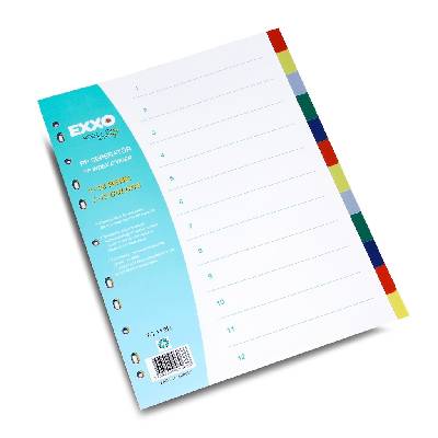 Разделител PP 12 цвята TS112R Exxo