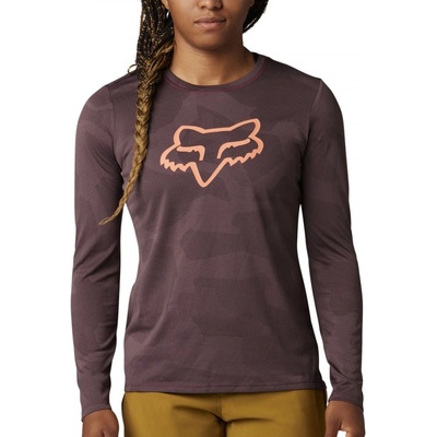 Fox Womens Ranger Tru Dri LS Jersey S dark maroon