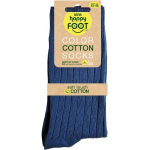 AGIVA Мъжки чорапи Agiva Happy Foottopia, Рипс, Памук, Тъмносини, 43-46 (AGIVA-305)