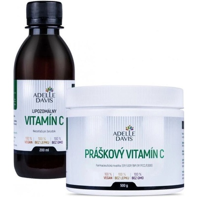 Adelle Davis Lipozomálny Vitamín C 200 ml + Práškový Vitamín C 500 g