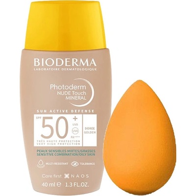 BIODERMA Photoderm Слънцезащитен флуид Nude Touch, златист, SPF50+, 40 ml