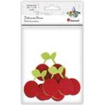 TITANUM Felt cherry 3D red-green 5pcs