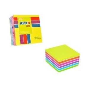 Stickn Notebook self-propelled cube mix 7 colors neon and pastel