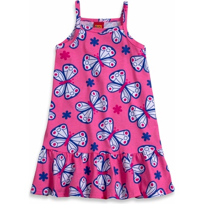 Dívčí letní šaty KYLY MOTÝLI růžové – Zboží Dáma