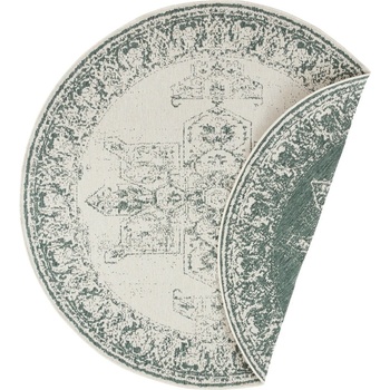Hanse Home Зелен и кремав килим за открито, ø 140 cm Borbon - NORTHRUGS (104139-140)