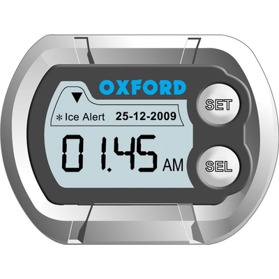 OXFORD hodiny a teploměr DIGICLOCK OX562 silver
