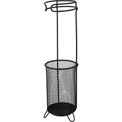 Home Styling Collection Kovový stojan na deštníky ZILO, Ø 18 cm, černý černá – Zboží Dáma