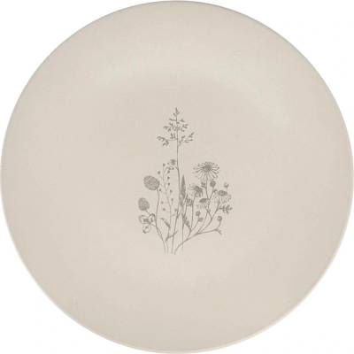 Clay Keramický mělký talíř Cream Charm 26,5cm, smetanová/taupe