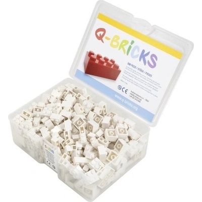 Q-bricks UNICOLOR bílé kostky 300 ks