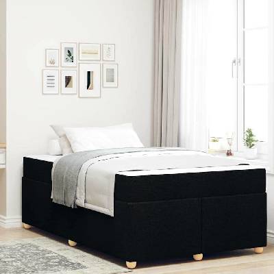zahrada-XL 3399344 Rám postele s matrací Černá textil