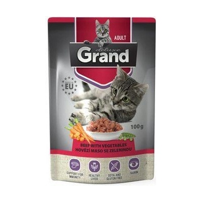 Grand deluxe mačka 100% hovädzie sa zel.100 g