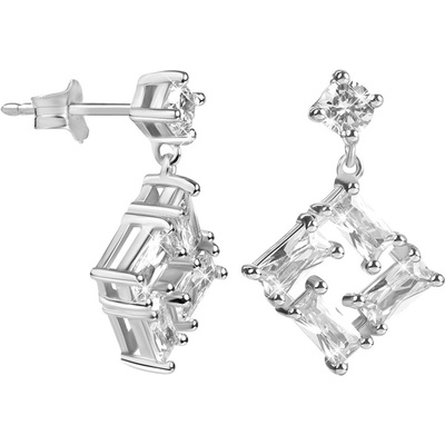 Silver Cat dámske strieborné náušnice so zirkónmi SC335