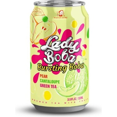 Madam Hong Lady Boba Pear, cantaloupe bubble tea 320 ml