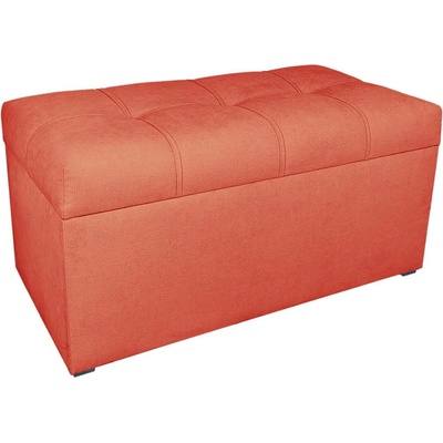 Well Done Taburet Kostka 80 × 40 s úložným prostorem – oranžový Soro 51