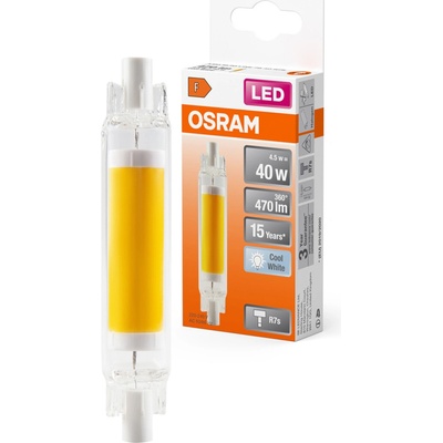 Osram LED žiarovka HALOLINE 78mm 4,5W/840 GLAS (40W) R7s