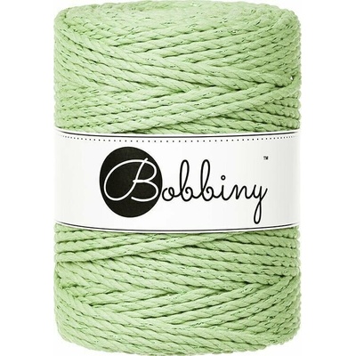 Bobbiny 3PLY Macramé Rope 5 mm 100 m Unicolor Matcha Šňůra
