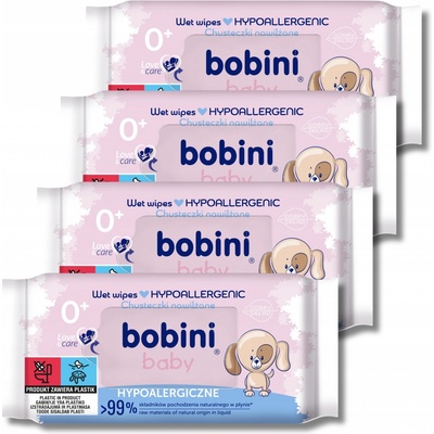 Bobini Baby Hypoalergénne obrúsky 4 x 60 ks